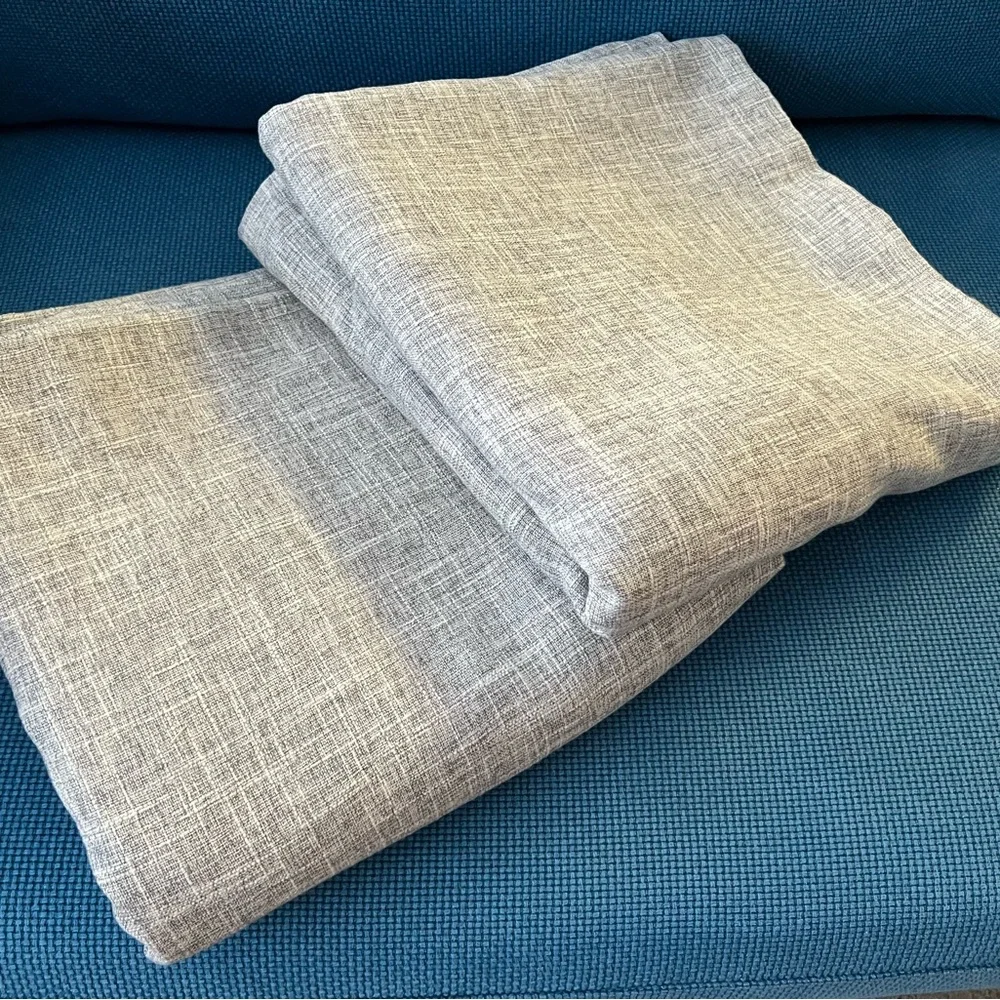 West Elm Textured Gray Drapes